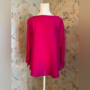 Lauren Ralph Lauren 100% Silk Pink Top Size Medium